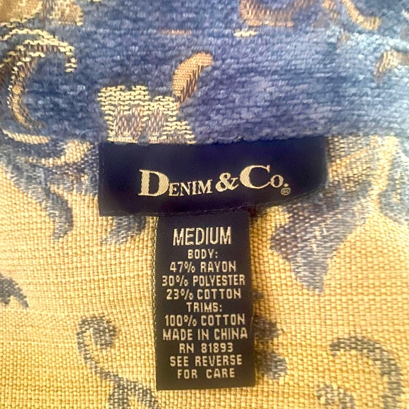 🌎DENIM & CO.🌎 FLORAL TAPESTRY SHORT JACKET NWOT🍂 - Picture 3 of 4